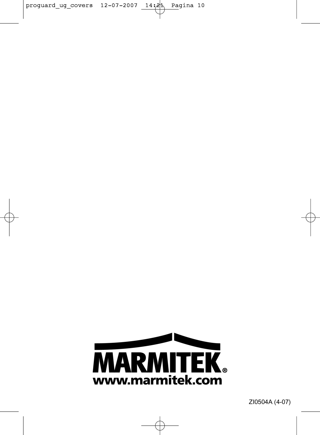 Marmitek MS845 user manual proguard ug covers 12-07-200714 21 Pagina, ZI0504A 