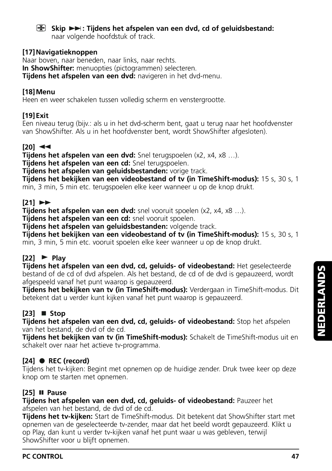 Marmitek PC CONTROL owner manual 19Exit 