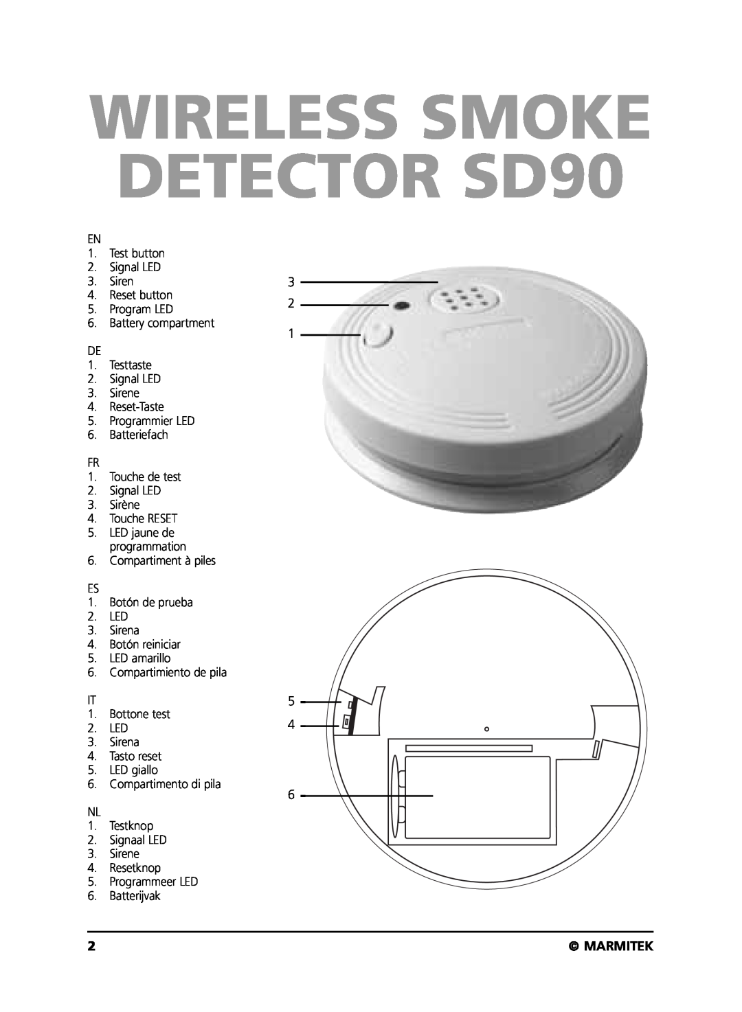 Marmitek user manual WIRELESS SMOKE DETECTOR SD90, Marmitek 