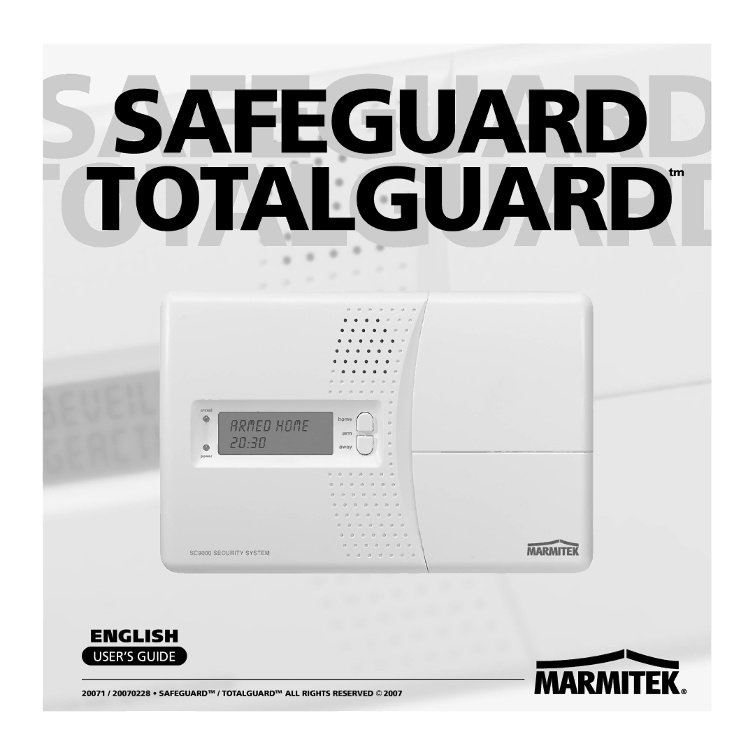 Marmitek manual Safeguardsafeguard TOTALGUARDTOTALGUARDtm 