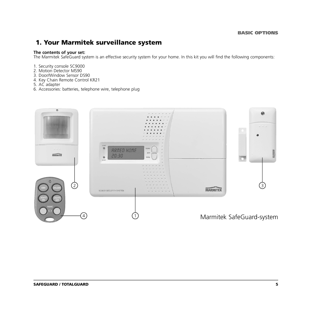 Marmitek TOTALGUARD manual Your Marmitek surveillance system, Contents of your set 