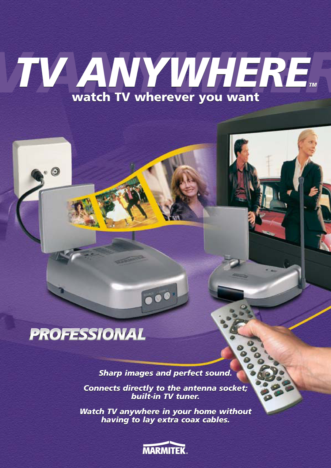 Marmitek TV Tuner manual Vtvanywheranywheretm, Watch TV wherever you want 