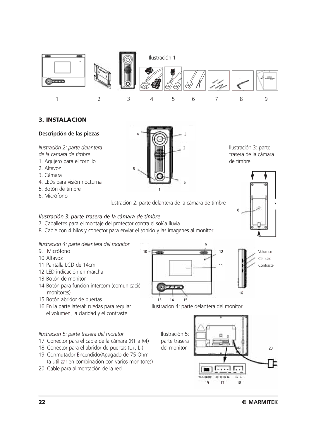 Marmitek VIDEO DOORPHONE user manual Instalacion 