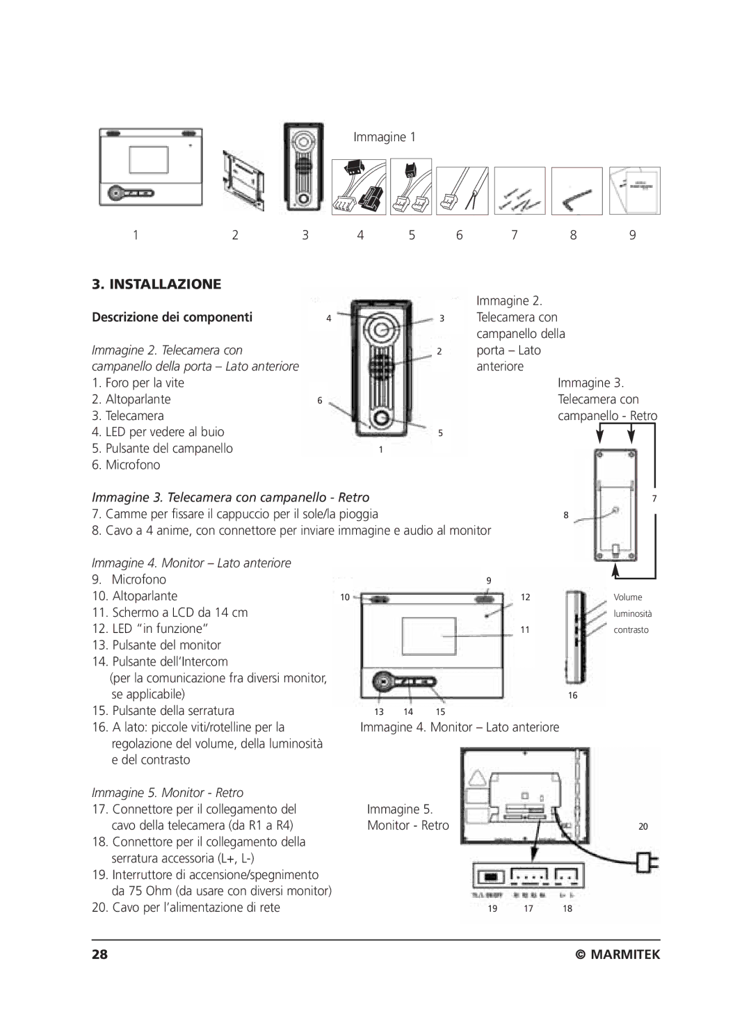 Marmitek VIDEO DOORPHONE user manual Installazione 