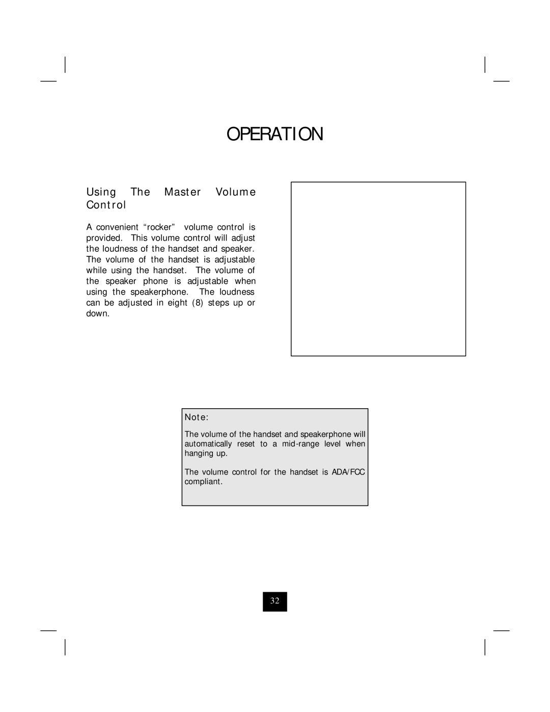 Marquis 2802CID manual Using The Master Volume Control 