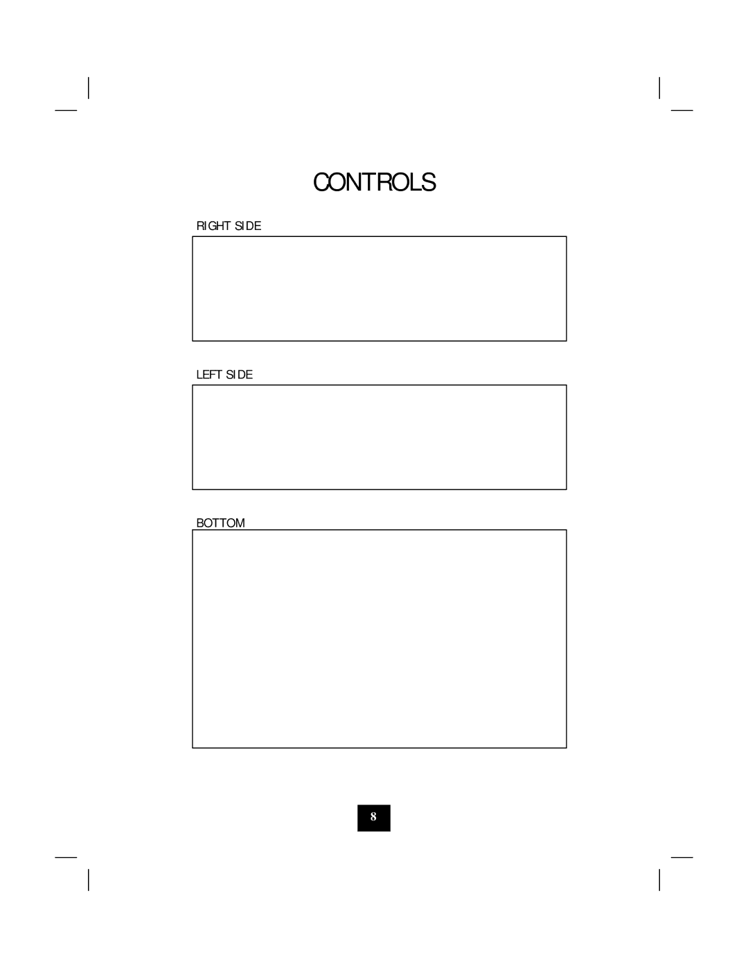 Marquis 2802CID manual Right Side Left Side Bottom 