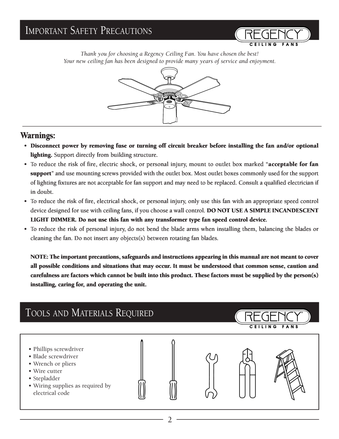 Marquis SERIES owner manual Important Safety Precautions, Tools And Materials Required, Warnings 
