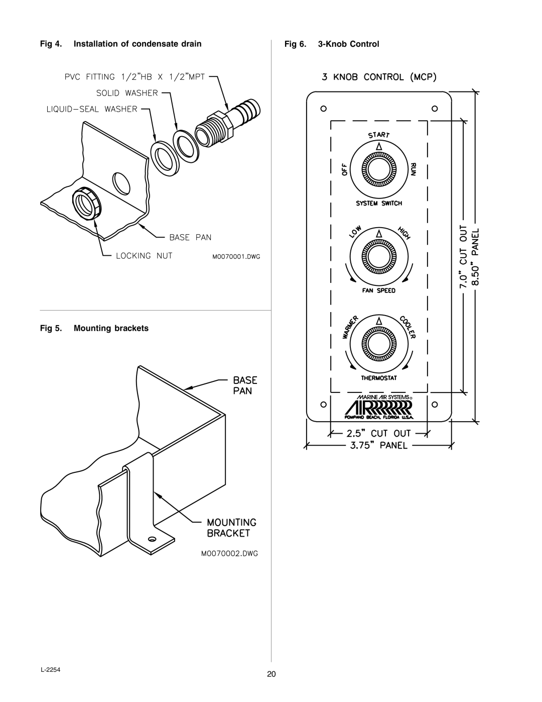 Mars Air Systems L-2254 manual Knob Control 