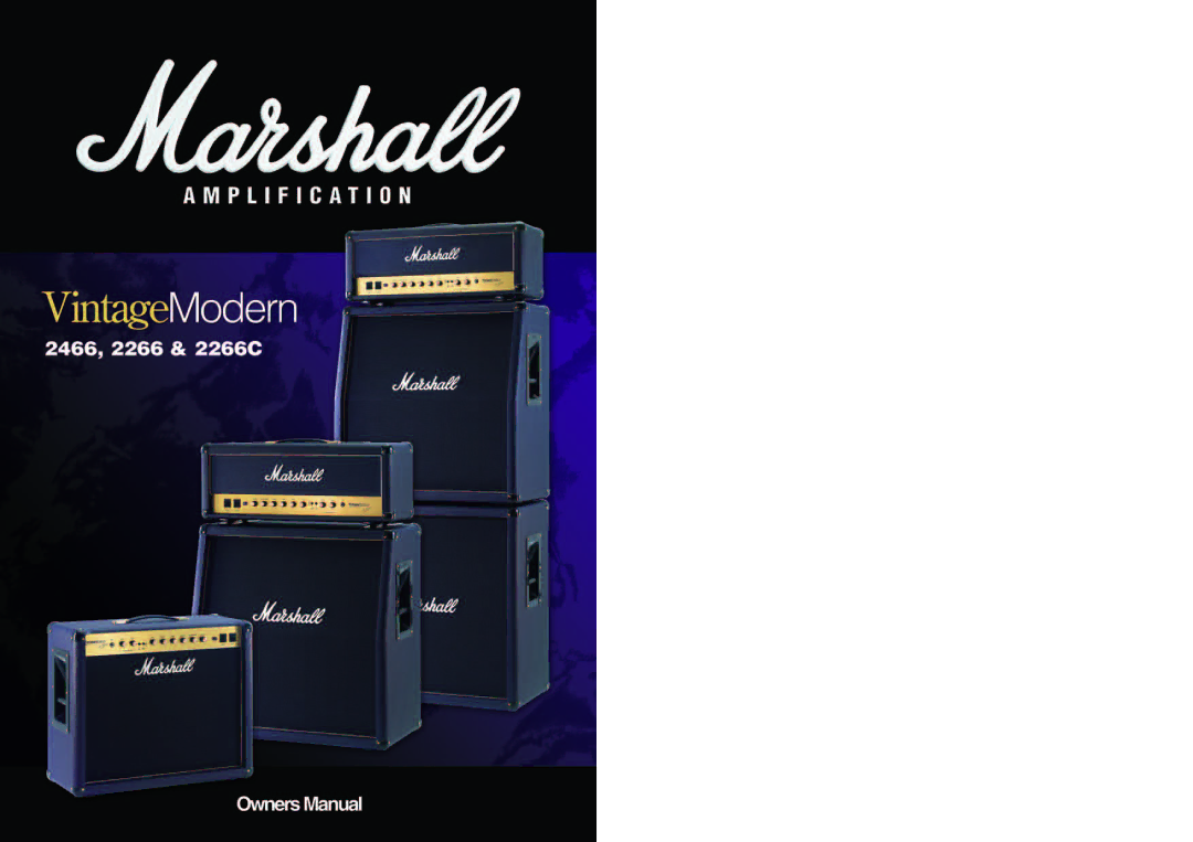 Marshall Amplification 2466, 2266C manual 