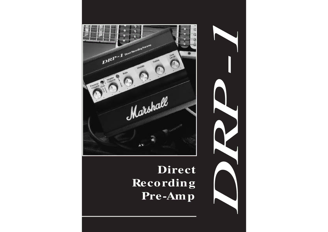 Marshall Amplification DRP-1 manual 