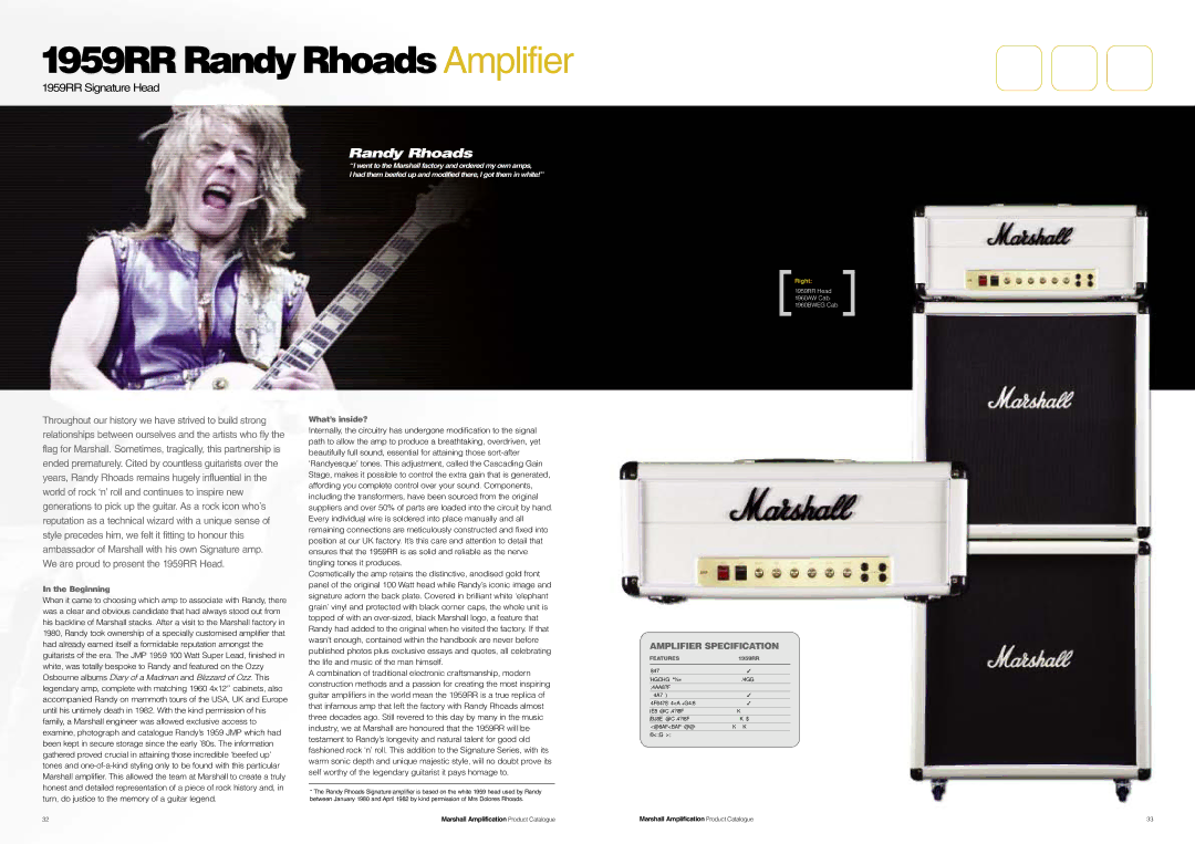 Marshall Amplification JCM800 Series specifications 1959RR Randy Rhoads Amplifier, Beginning, What’s inside? 