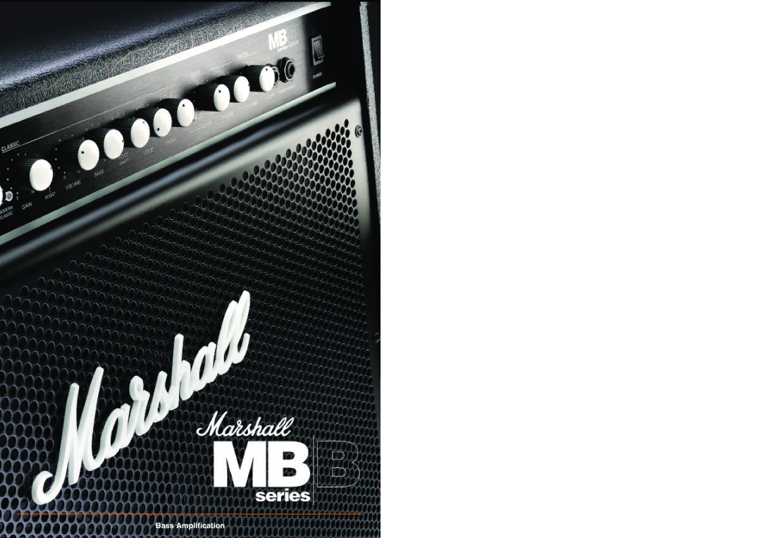 Marshall Amplification MB Series manual Bass Amplification 