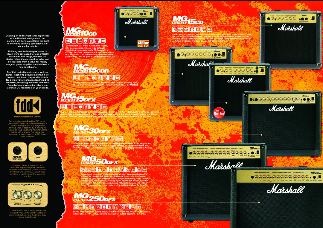 Marshall Amplification MG Series specifications Frequency Dependent Damping 