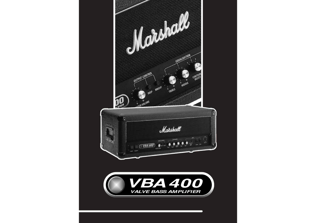 Marshall Amplification VBA400 manual Vba 