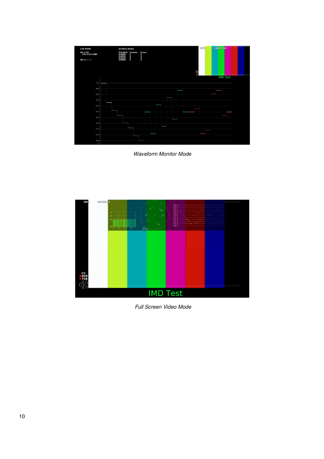 Marshall electronic V-R171X-DLW manual Waveform Monitor Mode Full Screen Video Mode 