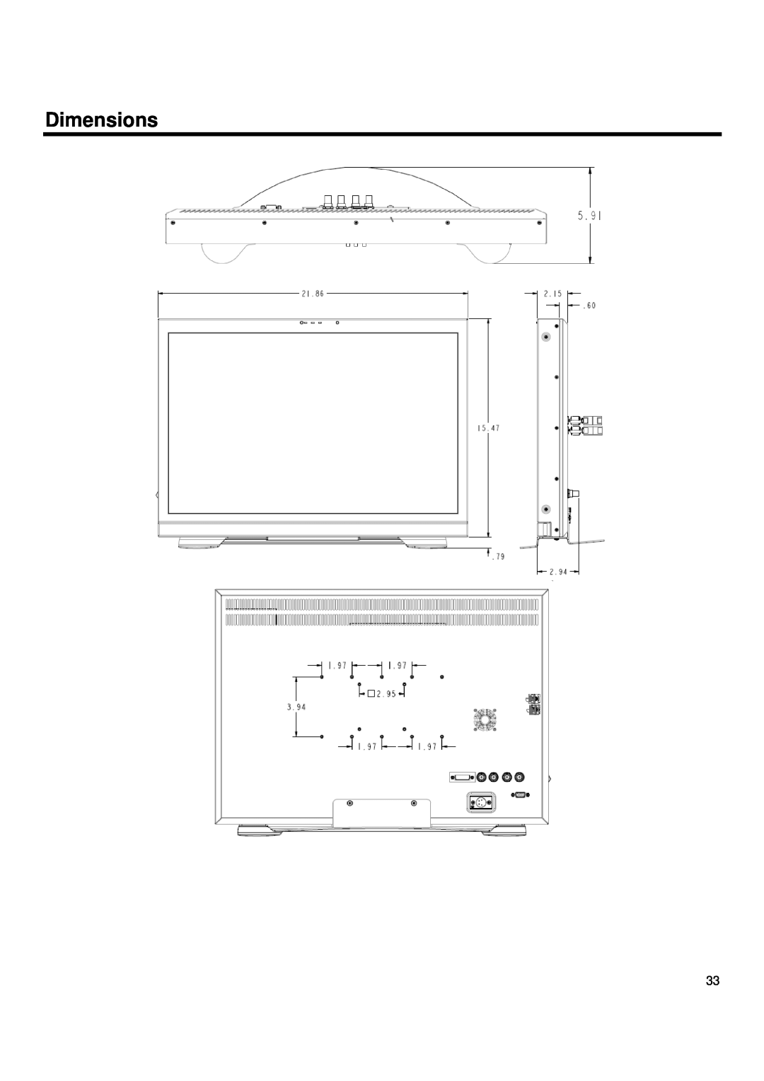 Marshall electronic V-R241-DLW manual Dimensions 