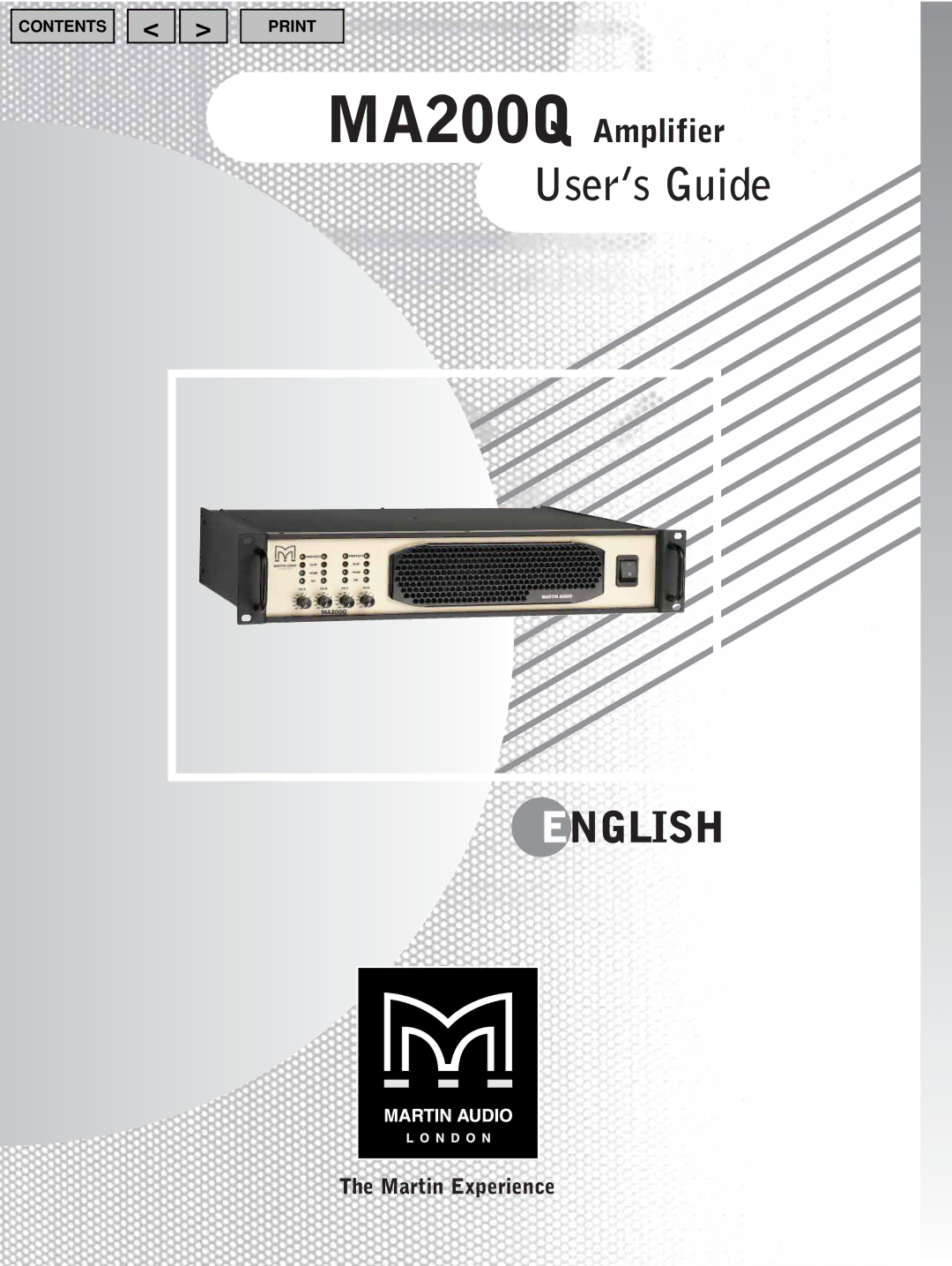 Martin Audio MA200Q important safety instructions User’s Guide 