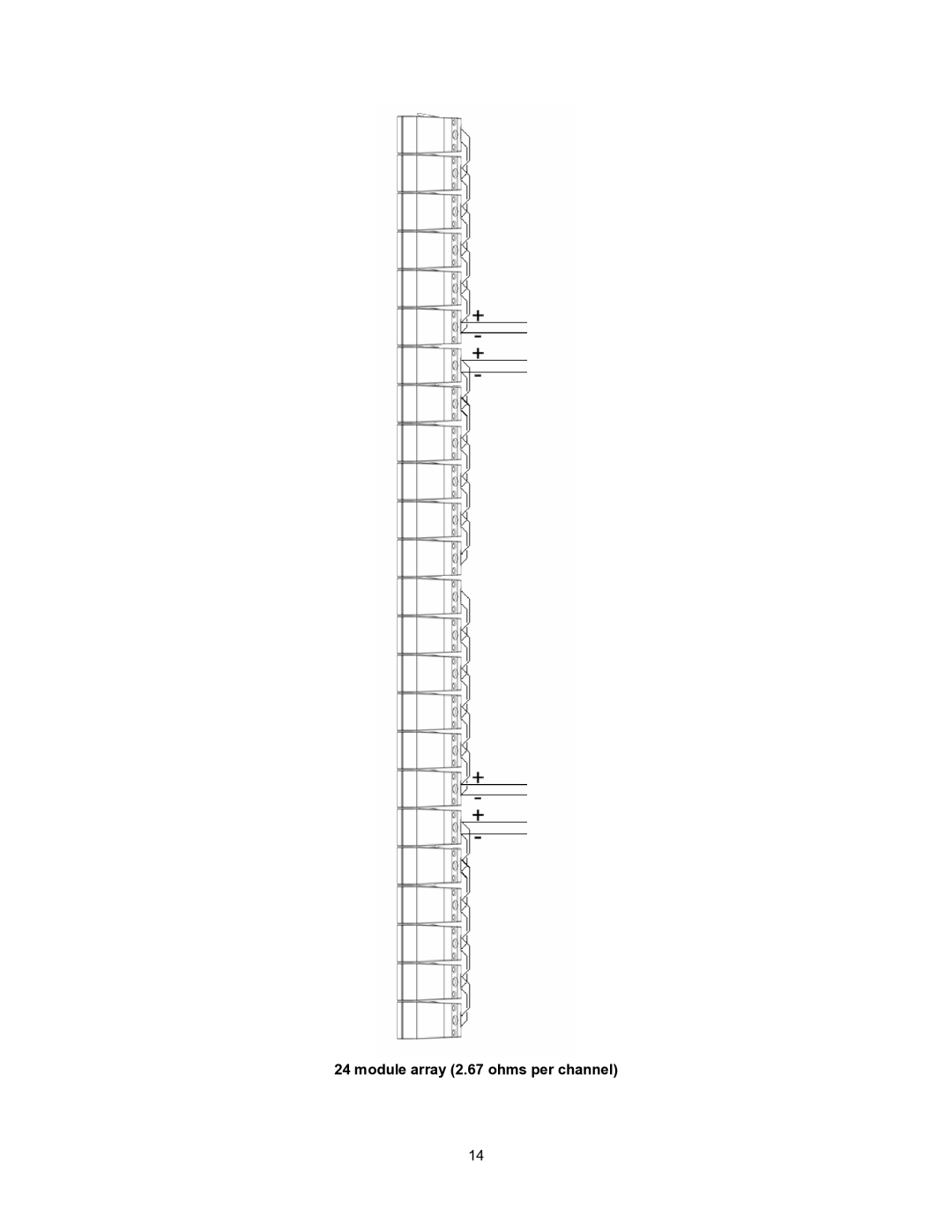 Martin Audio Portable Speaker manual Module array 2.67 ohms per channel 