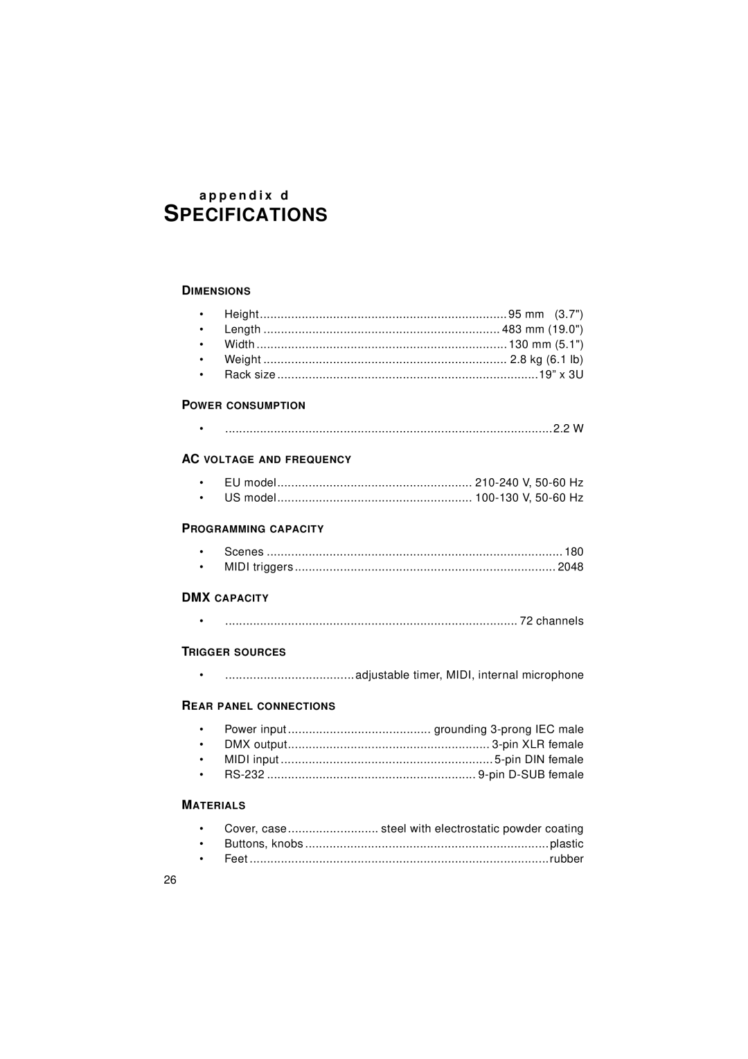 Martin Fireplaces 2518 user manual Specifications 