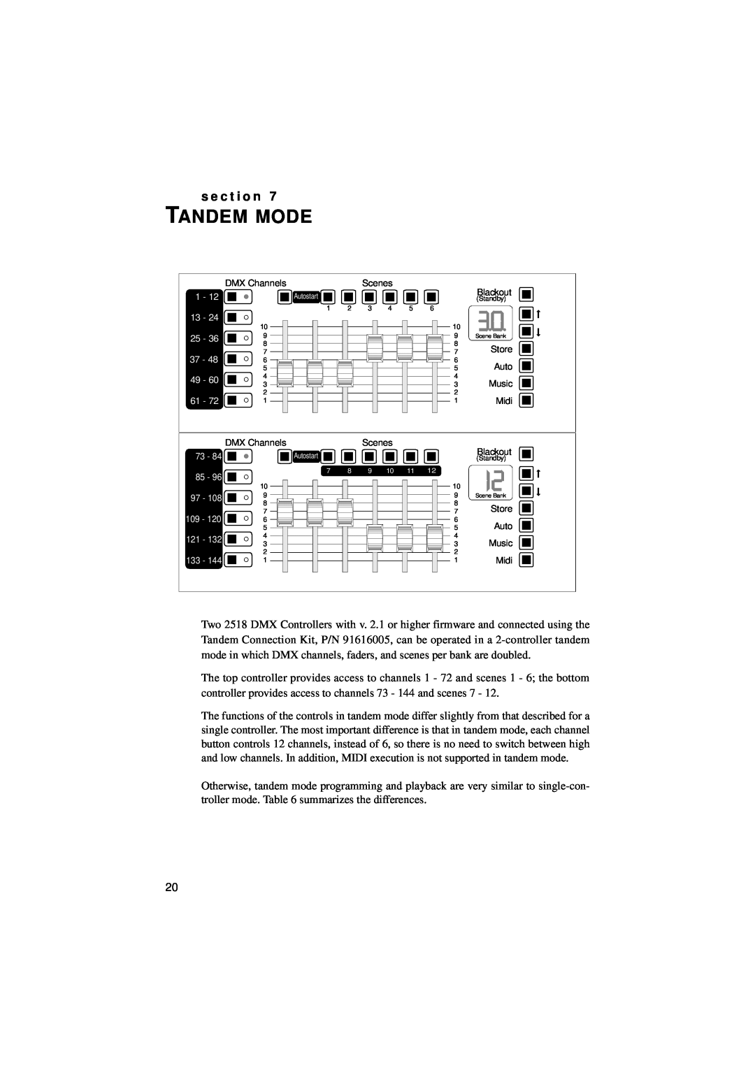 Martin Fireplaces 2518 user manual Tandem Mode, s e c t i o n 
