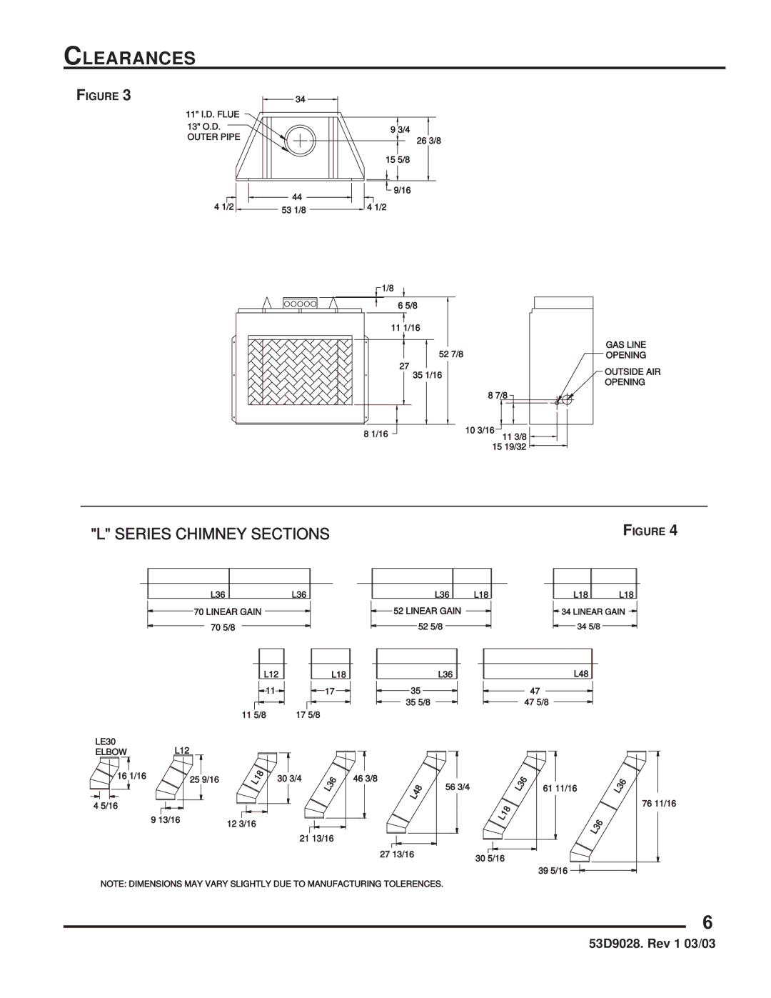 Martin Fireplaces SB5400SS manual Series Chimney Sections 