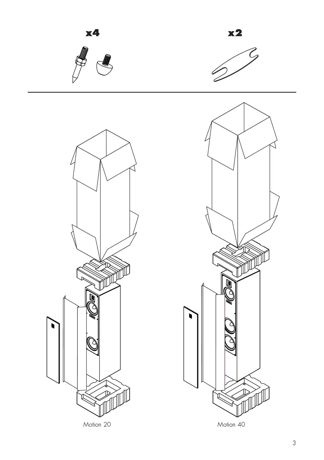 MartinLogan 40, 20 user manual X4x2, Motion 