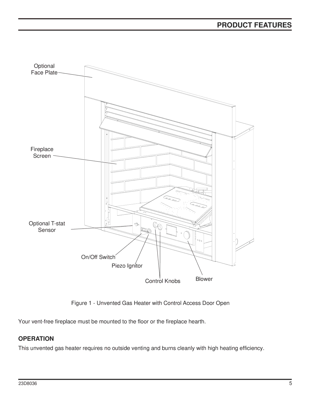 MartinLogan 33ISDG operating instructions Product Features, Operation 