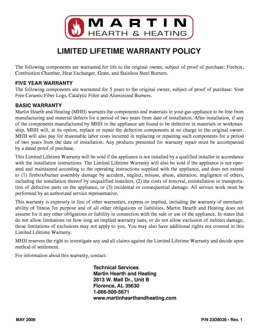 MartinLogan 33ISDG operating instructions Limited Lifetime Warranty Policy, Five Year Warranty, Basic Warranty 