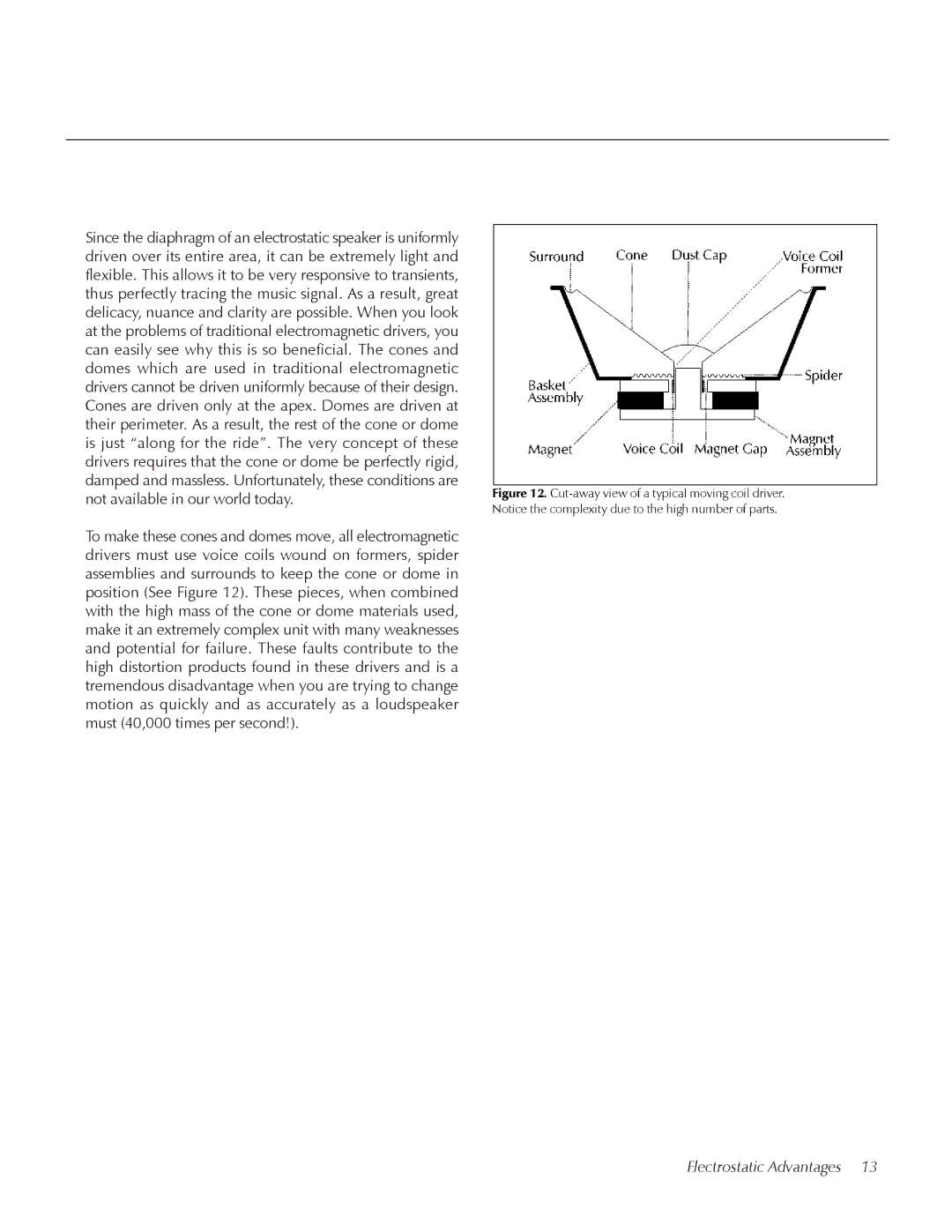 MartinLogan CLS IIz user manual Electrostatic Advantages 