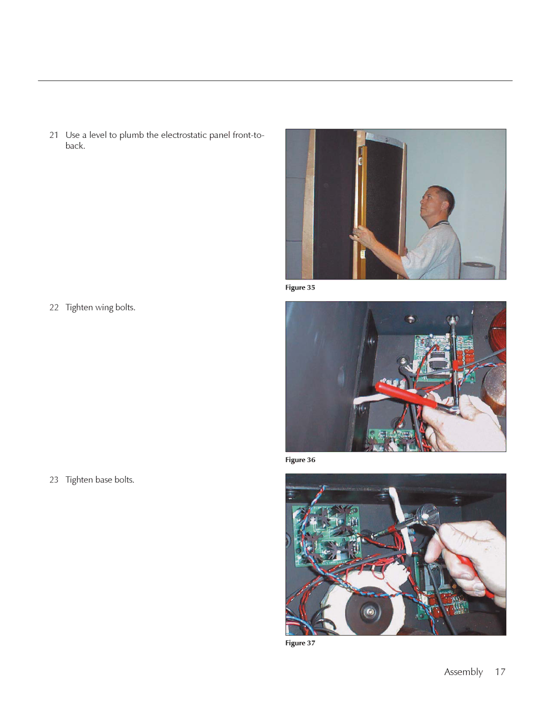 MartinLogan E2 manual Assembly 