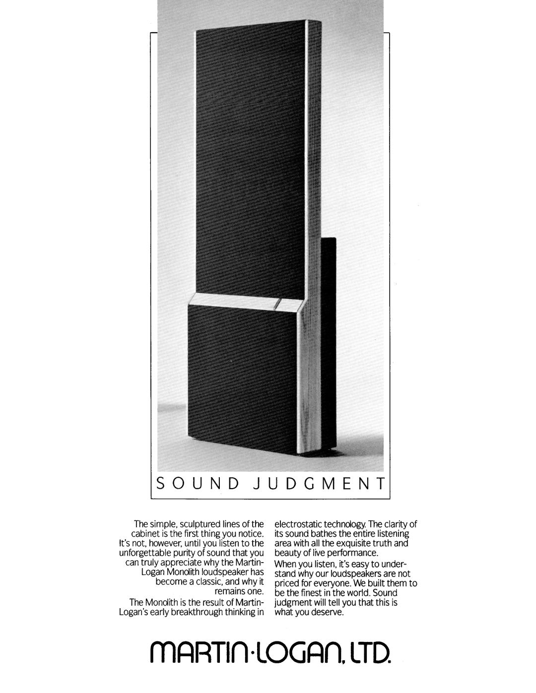 MartinLogan Loudspeake manual 