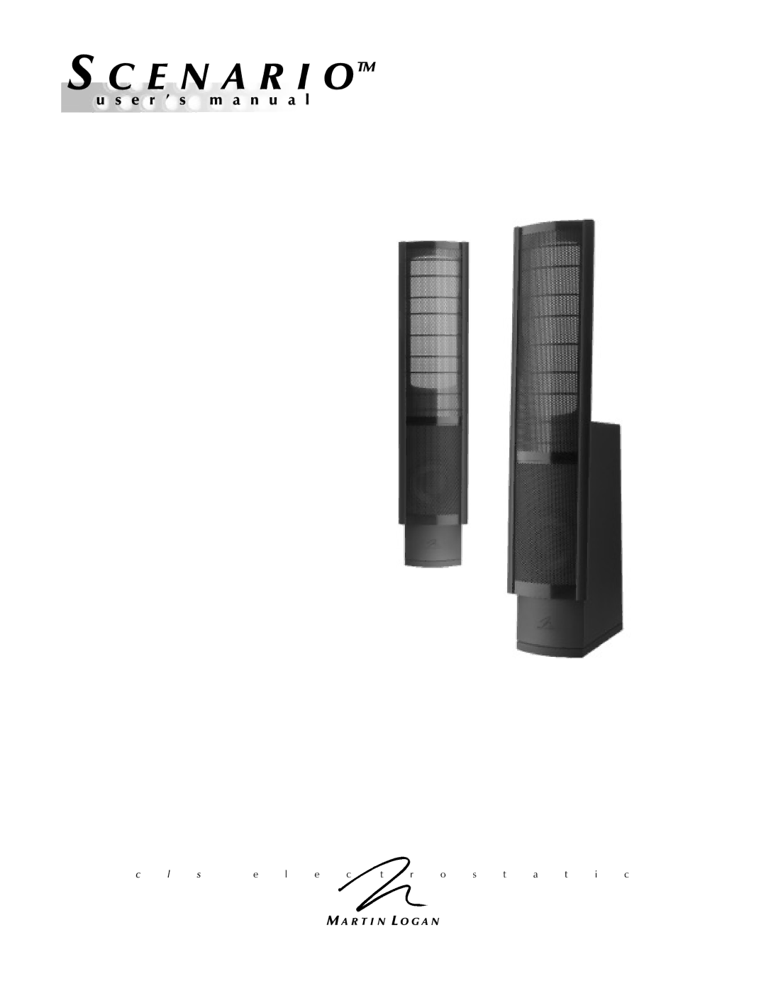 MartinLogan Loudspeaker Systems user manual E N a R I OTM 