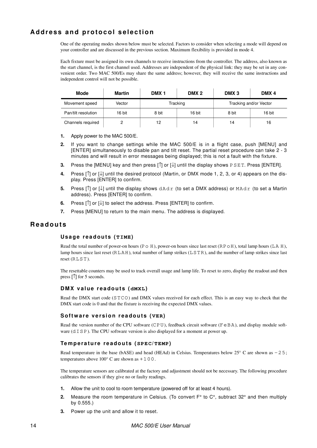 MartinLogan MAC 500/E user manual D r e s s a n d p r o t o c o l s e l e c t i o n, A d o u t s 