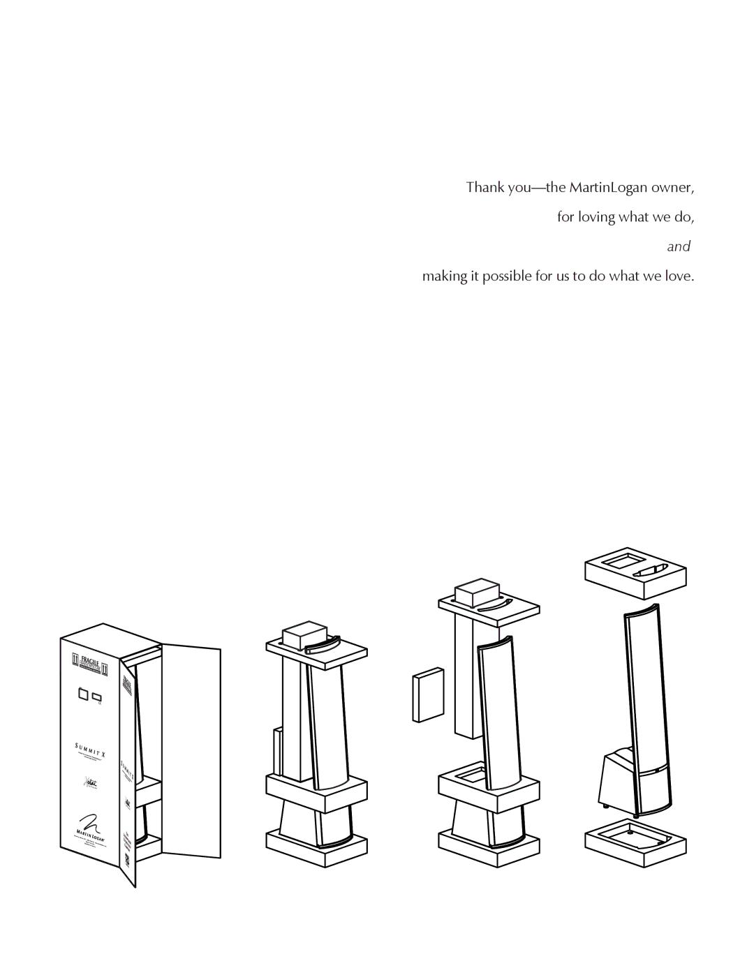 MartinLogan Summit X user manual 