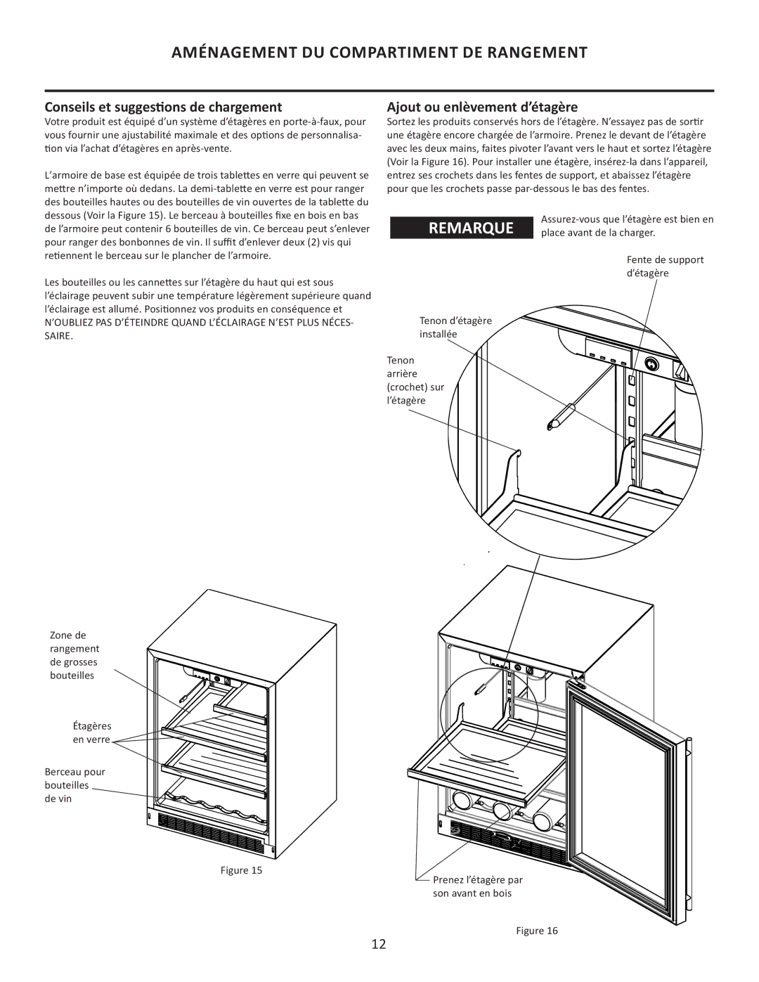 Marvel Group 6GARMP manual Aménagement DU Compartiment DE Rangement, Conseils et suggestions de chargement 