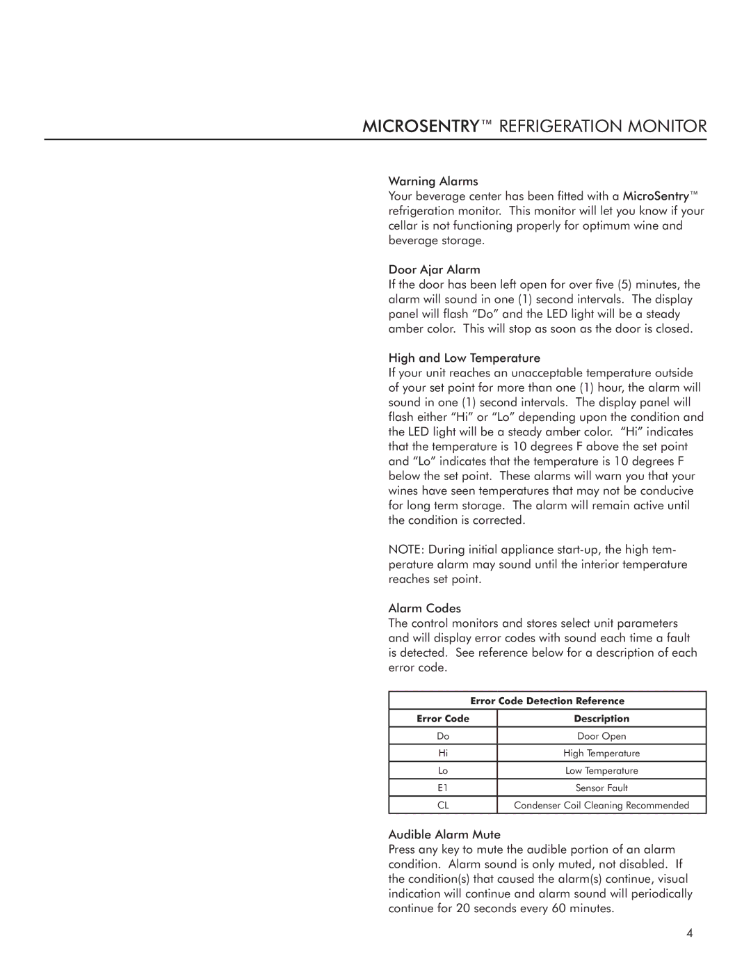 Marvel Industries 6BARM, 3BARM manual Error Code Detection Reference 