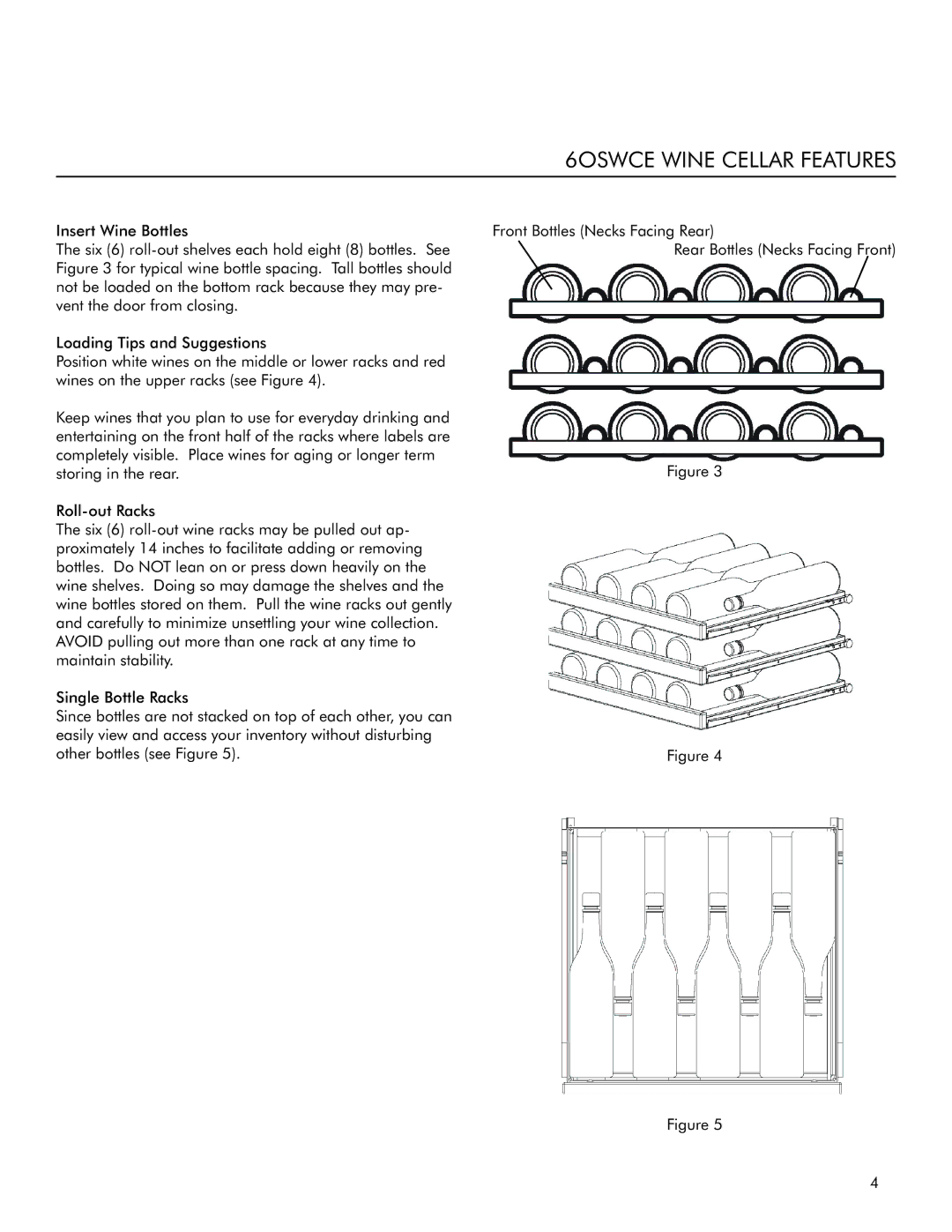 Marvel Industries manual 6OSWCE Wine Cellar Features 