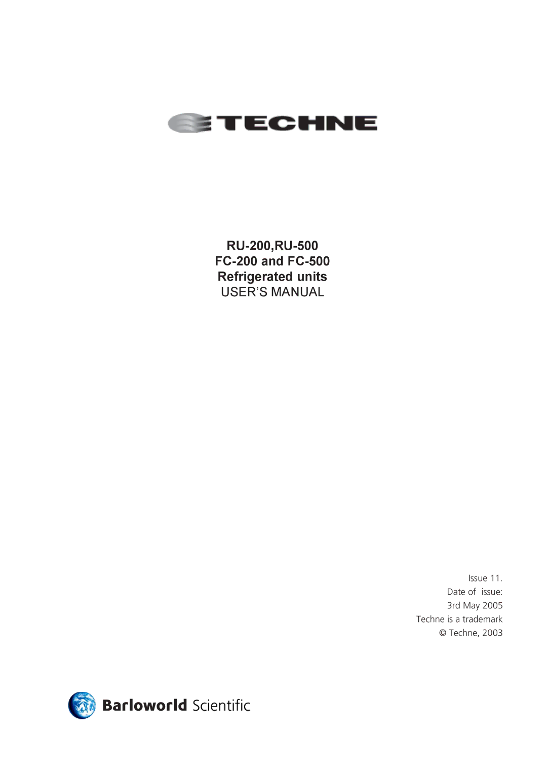 MASS Engineered Design user manual RU-200,RU-500 FC-200 and FC-500 Refrigerated units 