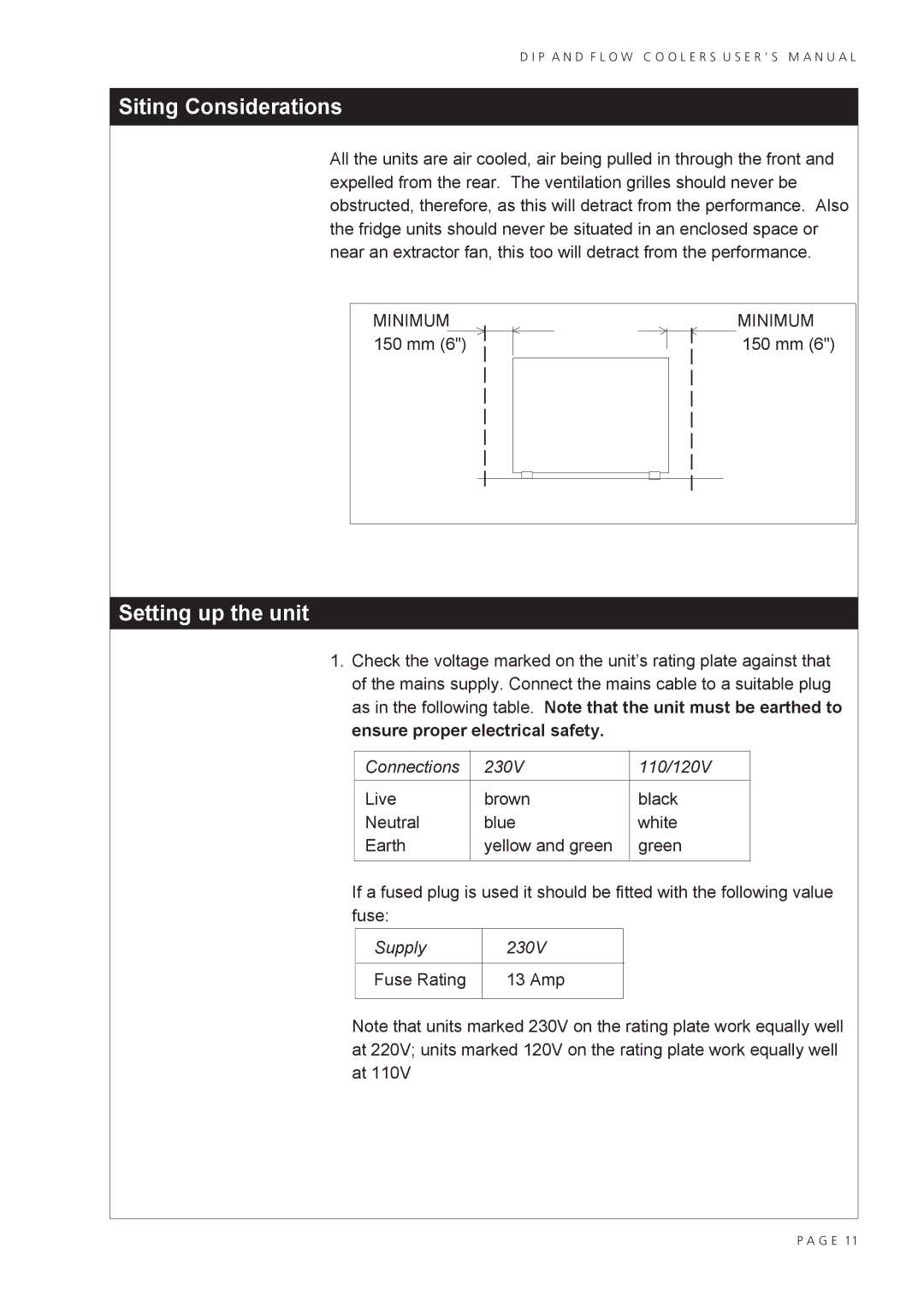 MASS Engineered Design RU-200 user manual Siting Considerations, Setting up the unit 