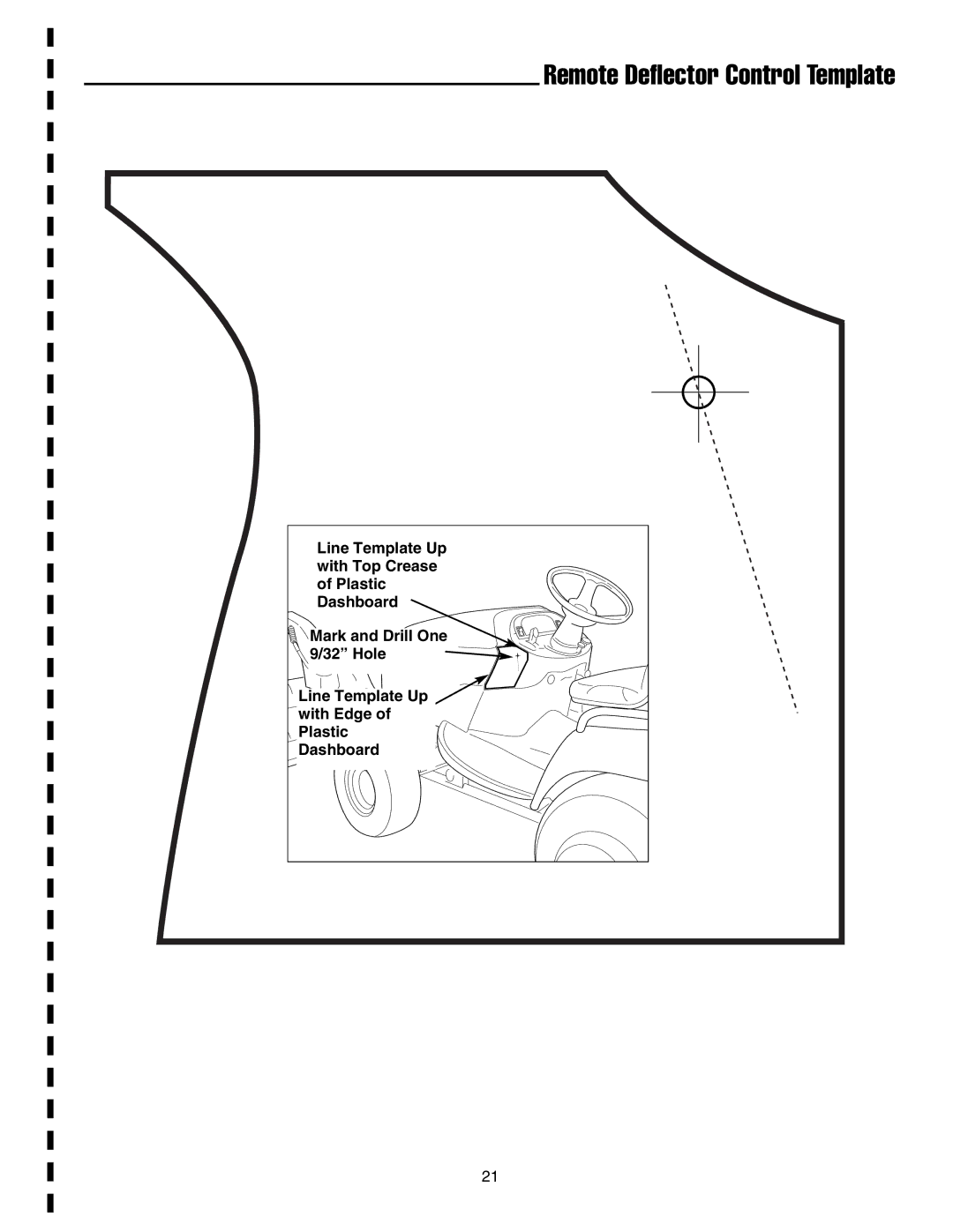 Massey Ferguson L&G 1694404 manual Remote Deflector Control Template 