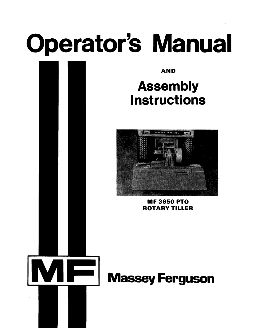 Massey Ferguson L&G MF 3650 PTO manual 