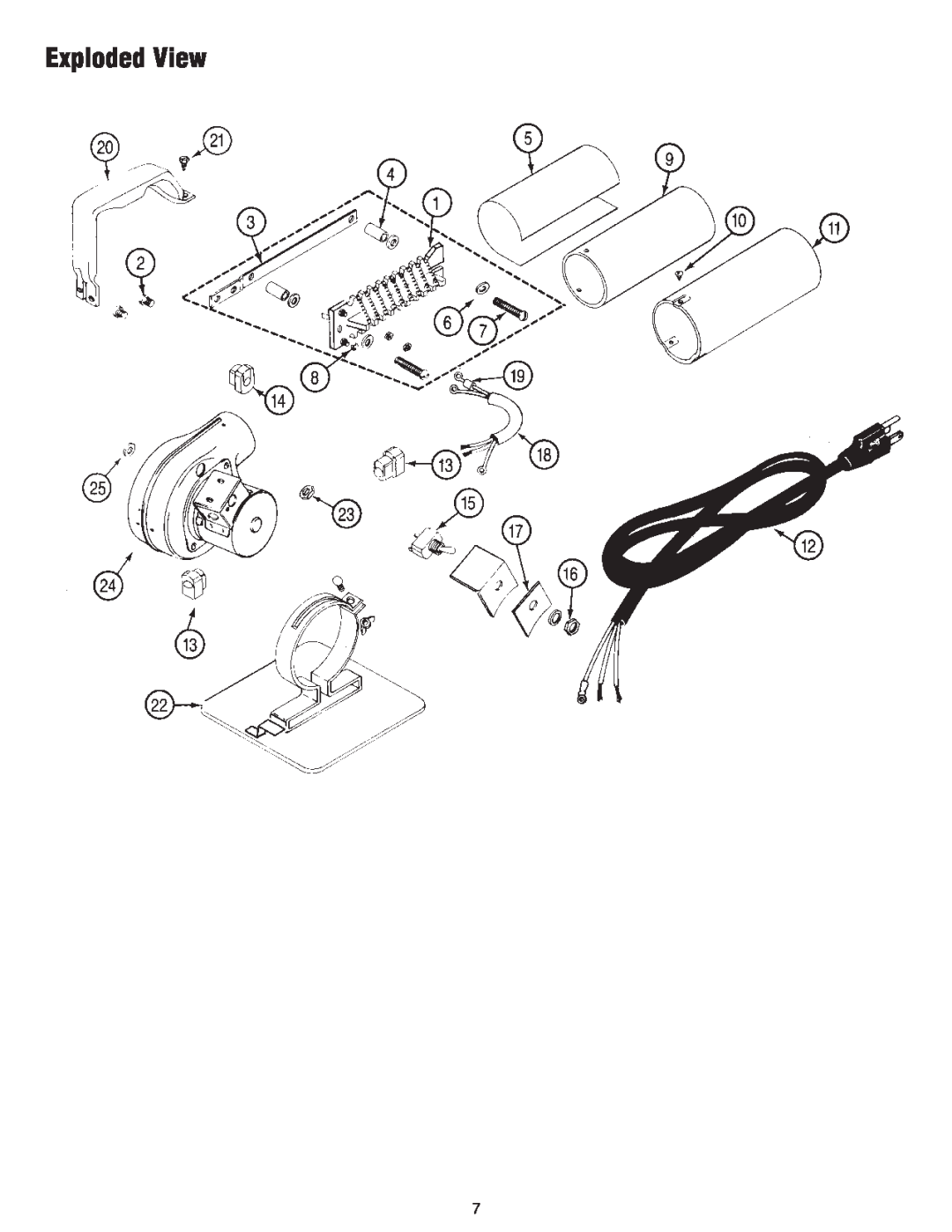 Master Appliance Heat Blower instruction manual Exploded View 