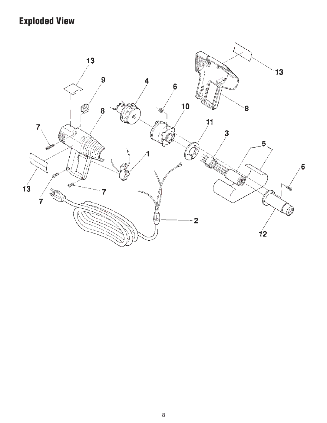 Master Appliance PH-2100, PH-1100K instruction manual Exploded View 