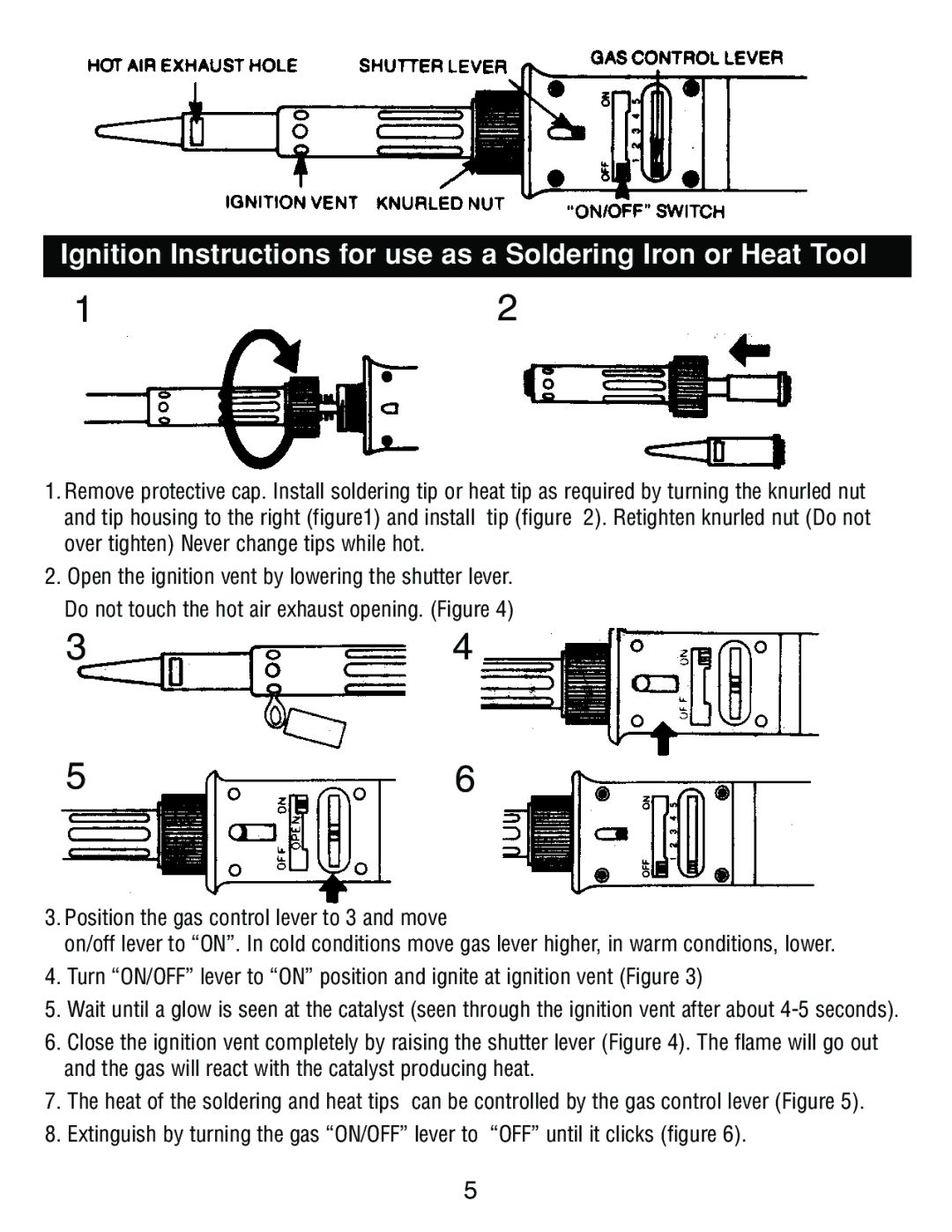 Master Appliance UT-100, UT-200 instruction manual 