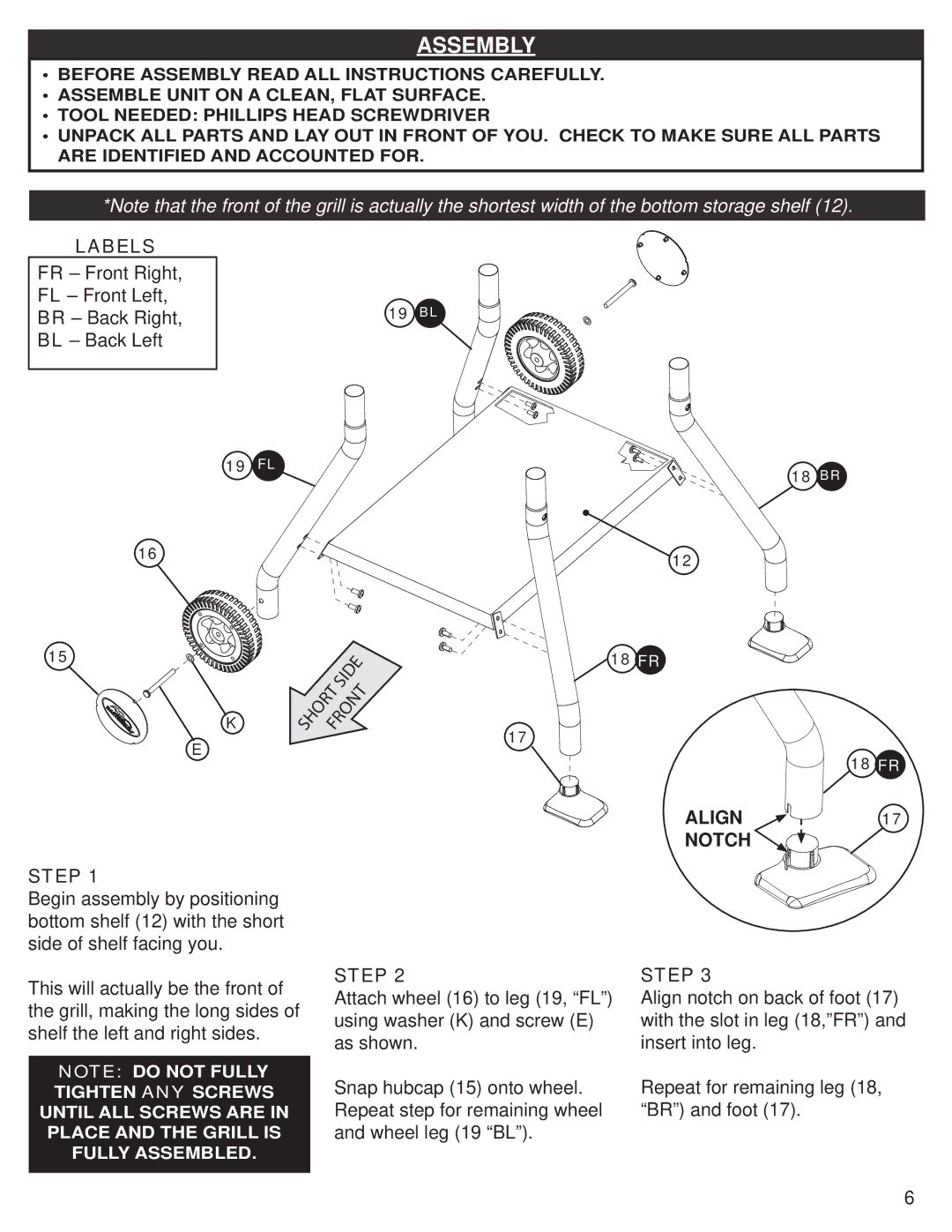 Master Bilt 20150513, 20150213, 20150713, 20150112, 20150613 manual Assembly, Labels 