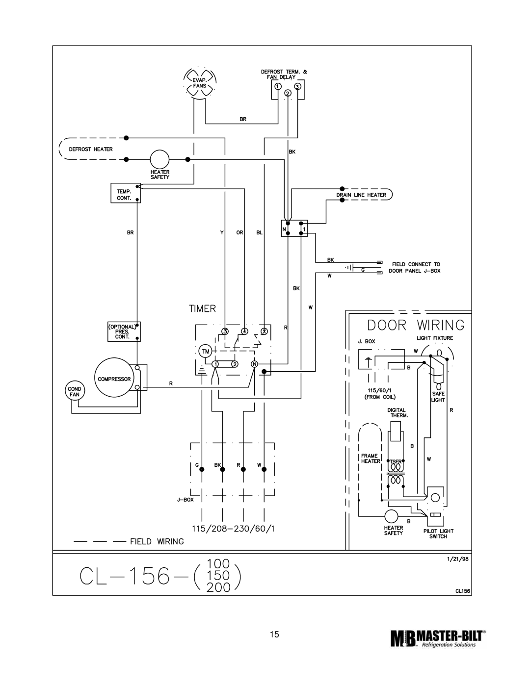 Master Bilt CMICL-156 manual 