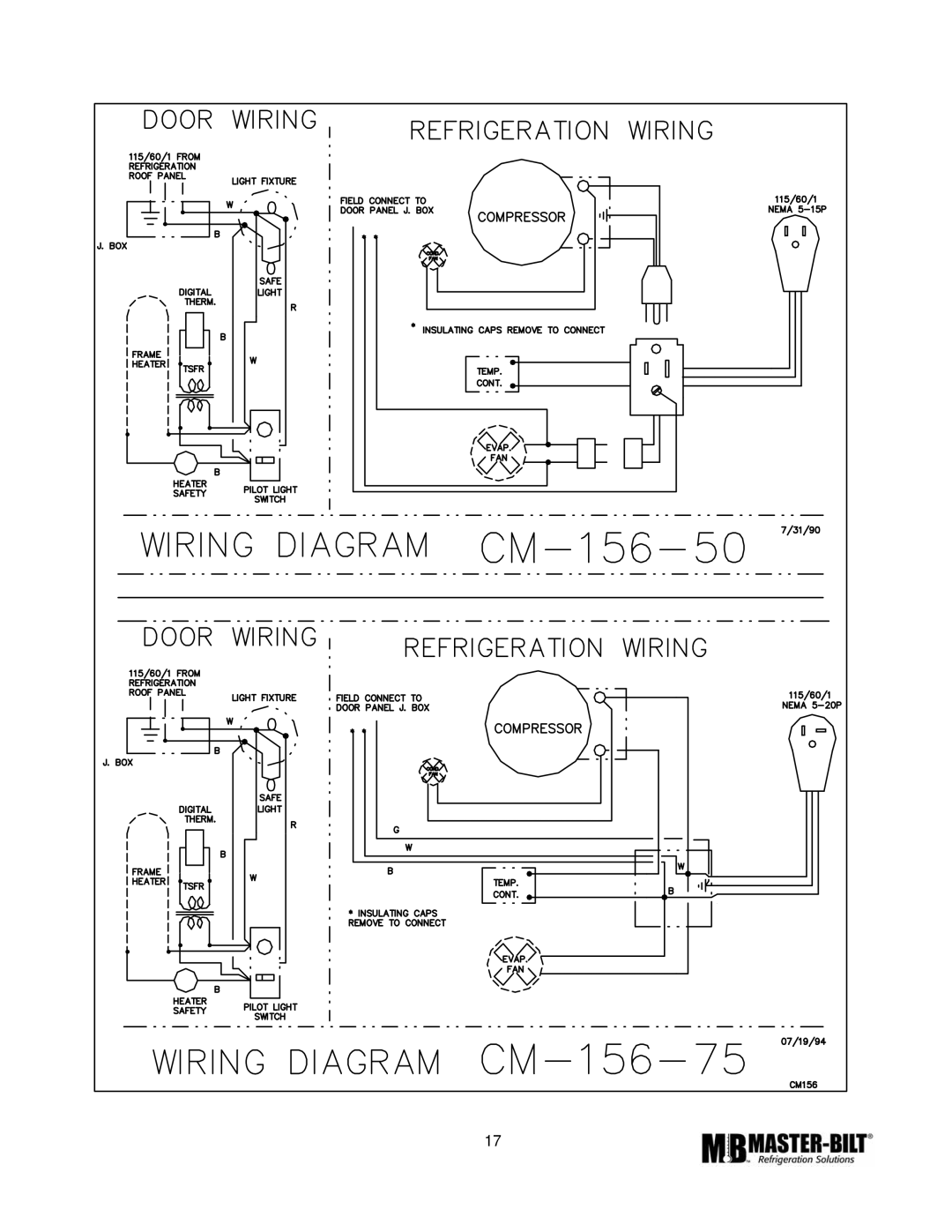 Master Bilt CMICL-156 manual 