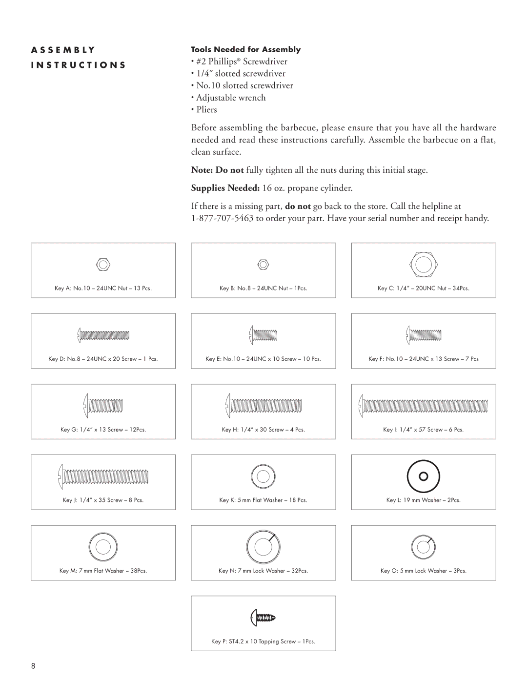 Master Chef 85-1035-0, WPE, Big Gas1 manual S E M B L Y S T R U C T I O N S 