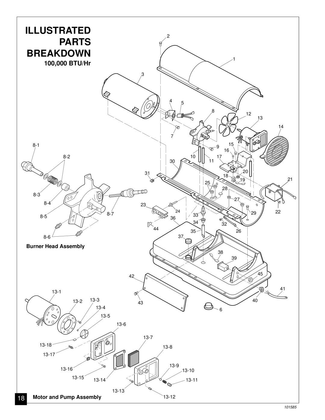 Master Lock 150000 BTU/Hr, 70000 BTU/Hr, 100000 BTU/Hr owner manual 100,000 BTU/Hr 