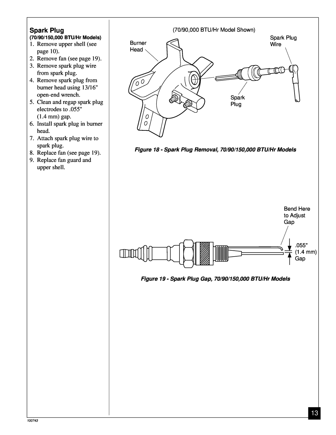 Master Lock B70, B30, B100, B150 owner manual Spark Plug, Remove upper shell see page 